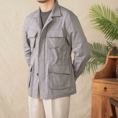 Chaqueta Casual Retro Espiga Transpirable