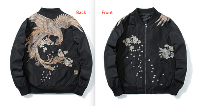 Chaqueta Beisbolera Ukiyo-e Fénix Bordada - Image 7