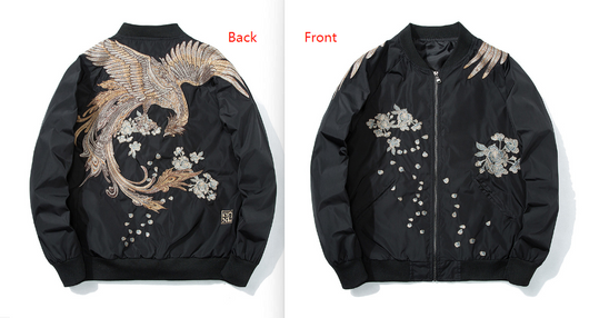 Chaqueta Beisbolera Ukiyo-e Fénix Bordada - Image 7
