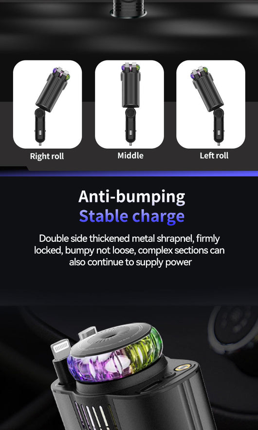 Cargador Inalámbrico para Auto con Luz Púrpura Multifuncional - Image 26