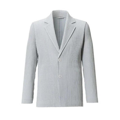 Blazer Plisado de Manga Larga para Hombre Sanzhai - Image 6