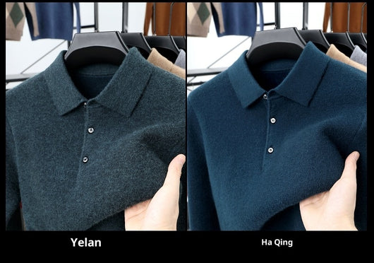Polo Cuello Vuelto de Punto Manga Larga para Hombre - Image 12