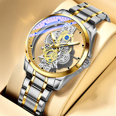 Reloj Automático Esqueleto Dorado de Lujo para Hombre - Image 31