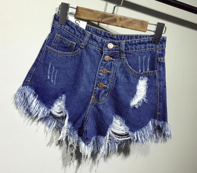 Shorts de Mezclilla Cintura Alta con Pechera - Image 19