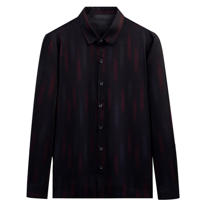 Camisa Manga Larga Algodón Mercerizado sin Planchado Rayas Hombre - Image 10