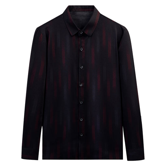Camisa Manga Larga Algodón Mercerizado sin Planchado Rayas Hombre - Image 10