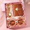Set Completo de Accesorios para Mujer: Reloj, Billetera y Lentes de Acero