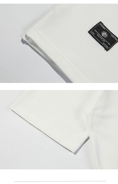 Playera Cuello Henley Básica de Color Sólido para Verano - Image 9