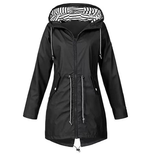 Impermeable Ligero para Mujer - Chaqueta Trench Transpirable con Cordón - Image 7