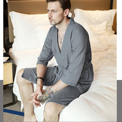Pijama de Pareja en Tela Waffle - Bata Cómoda para Él y Ella - Image 27