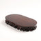 Estante de Madera Maciza con Base de Piedra Ornamental para Plantas