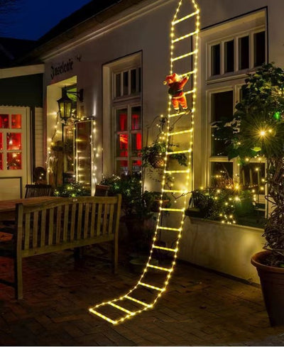 Luces Navideñas Solares con Diseño de Papá Noel y Escalera - Image 6
