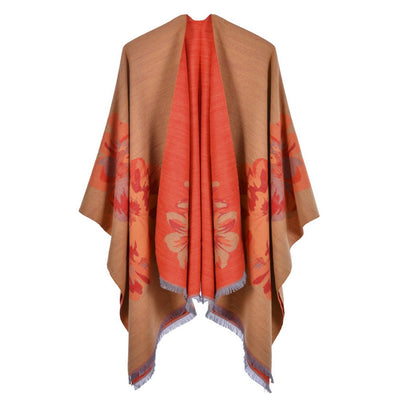Chal Dividido Jacquard Grueso y Cálido - Estilo Europeo y Americano - Image 10