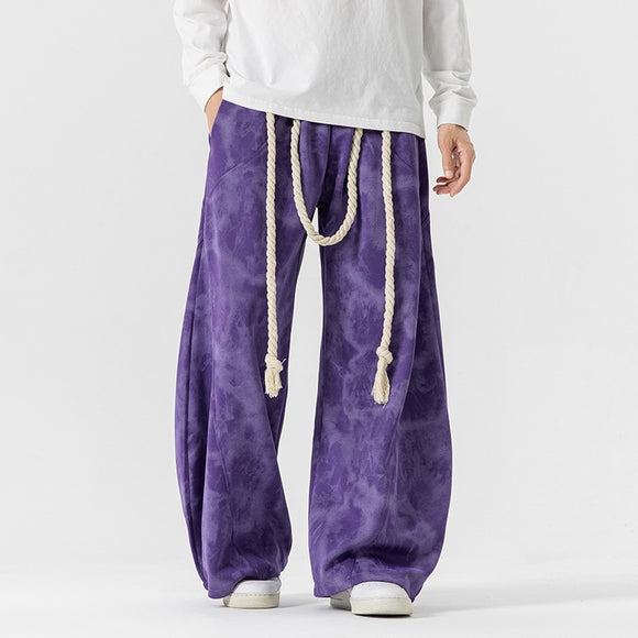 Pantalones de Buzo Talla Grande Tie-Dye Estilo Japonés-Hong Kong