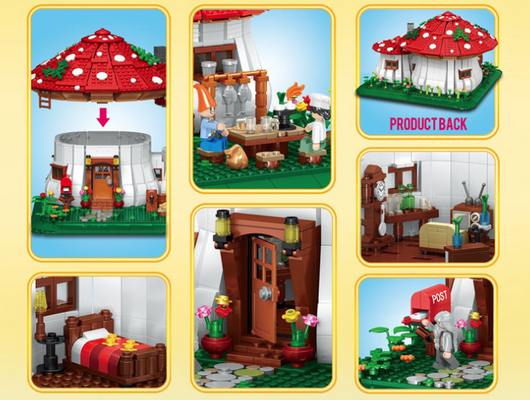 Casa de Setas con Vista Callejera - Puzzle 3D de Montaje Decorativo - Image 14