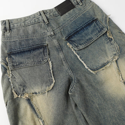 Pantalones Vaqueros Desgastados con Personalidad para Hombre - Image 9