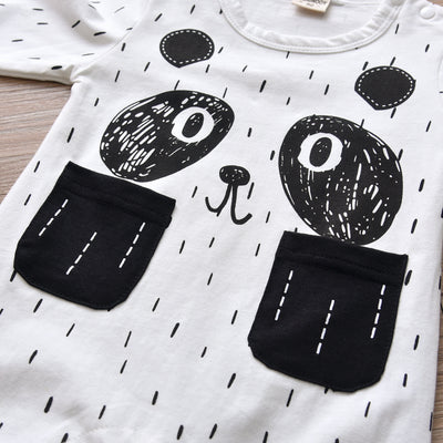 Mameluco Bebé Estampado Panda Primavera Otoño - Image 4