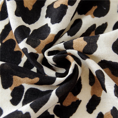 Pañuelo Dual Estampado Leopardo en Algodón, Lino y Seda - Image 3
