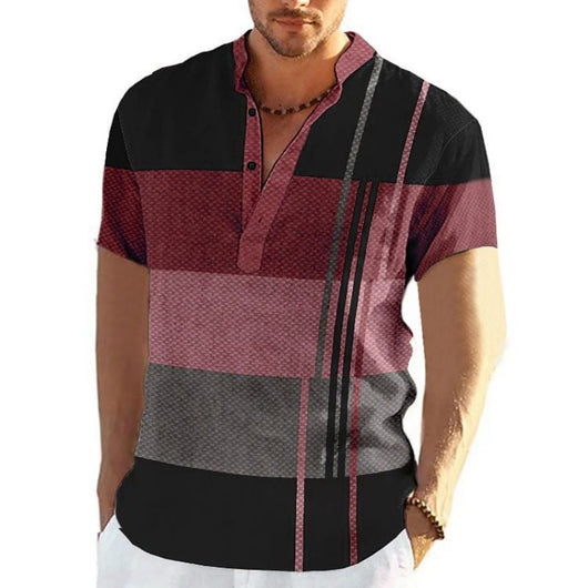 Camisa de Lino Cuadros Hombre - Manga Plaid Elegante - Image 13