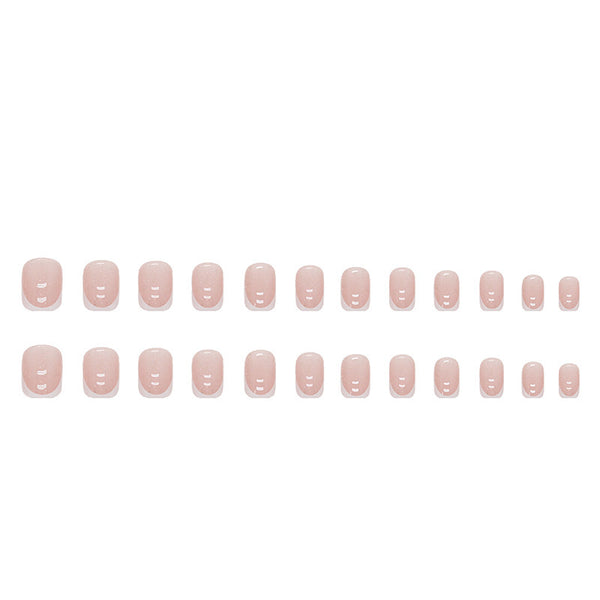 Uñas Postizas Francesas Clásicas Blancas Desmontables
