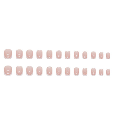 Uñas Postizas Francesas Clásicas Blancas Desmontables - Image 2