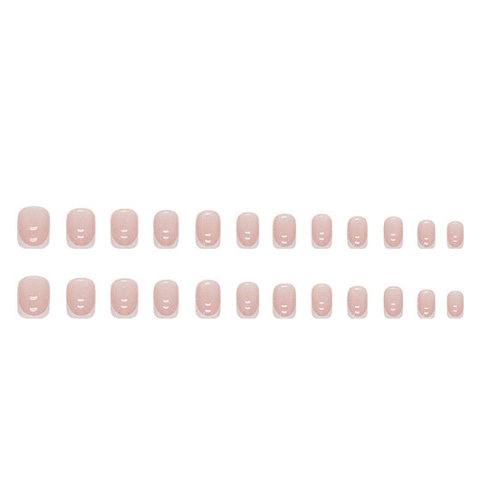 Uñas Postizas Francesas Clásicas Blancas Desmontables - Image 2