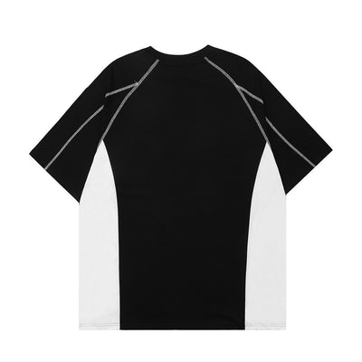 Camiseta Hombre Estampado Letras Contraste Patchwork - Image 7
