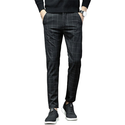 Pantalones de Vestir Cuadros Negros para Hombre - Image 5