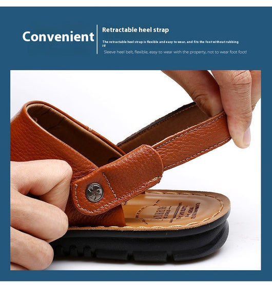 Sandalias Hombre Cuero Genuino Primera Capa - Comodidad Estival - Image 17