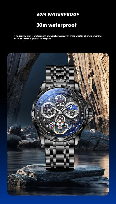 Reloj Automático de Acero Inoxidable con Esfera Luminosa Impermeable - Image 22
