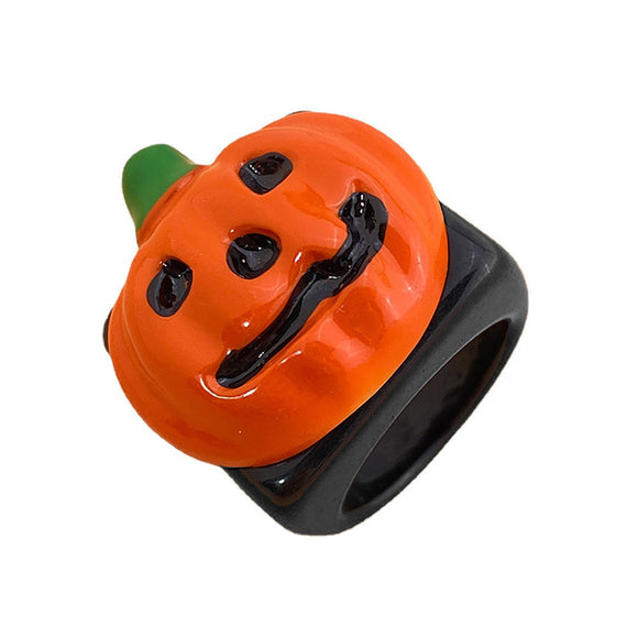 Anillos de Calabaza, Murciélago y Fantasma para Halloween
