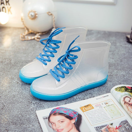 Zapatos de Gelatina Transparentes Impermeables - Image 12