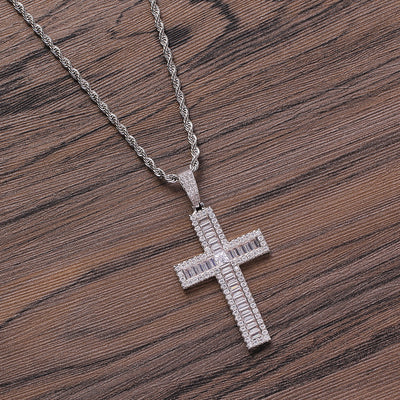 Dije Cruz de Cobre con Circonita Incrustada - Collar de Fe - Image 4