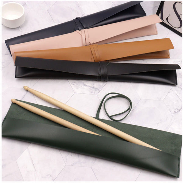 Bolsa de Cuero para Baquetas de Batería