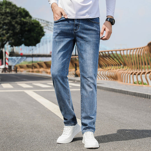 Pantalones Vaqueros Rectos Elásticos Suave y Cómodos - Image 12