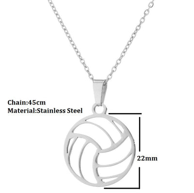 Collar Colgante de Acero Inoxidable Unisex para Voleibol - Image 5