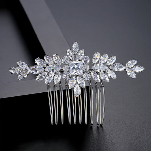 Peineta de Plata S925 con Moissanita - Accesorio Nupcial de Lujo