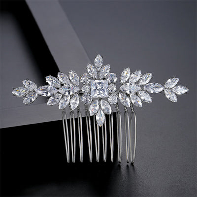 Peineta de Plata S925 con Moissanita - Accesorio Nupcial de Lujo