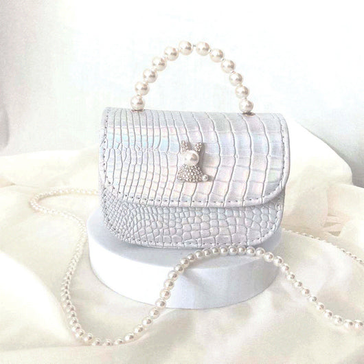 Bolsa Infantil Conejo con Strass y Perlas - Portátil y Ajustable - Image 15