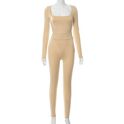 Jumpsuit Elegante de Manga Larga en Colores Sólidos - Image 16