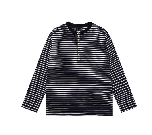 Camisa Clásica a Rayas de Manga Larga con Corte Relajado - Image 2