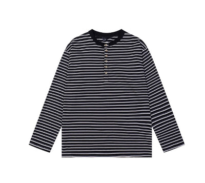 Camisa Clásica a Rayas de Manga Larga con Corte Relajado - Image 2