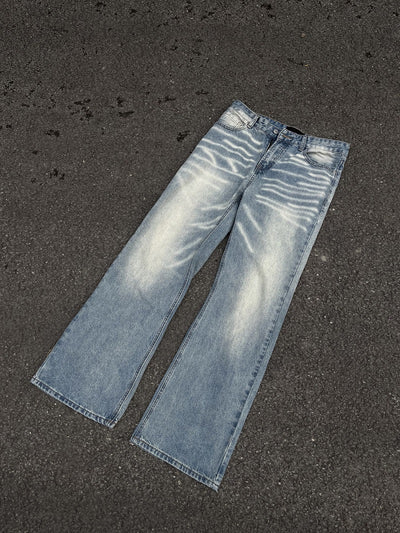 Jeans Vintage Azul Desteñido Estilo Americano para Hombre y Mujer - Image 8