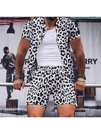 Conjunto Playero Leopardo para Hombre - Camiseta y Shorts Cómodos - Image 7