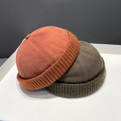 Boina de Gamuza y Terciopelo Otoño Invierno - Estilo Clásico Melón - Image 4