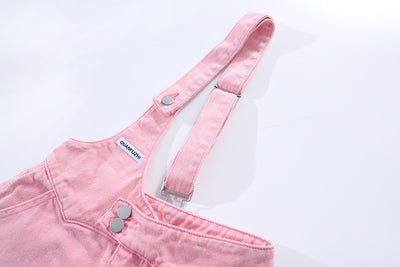 Shorts de Mezclilla Infantiles con Tirantes Ajustables - Image 3