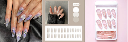 Uñas Postizas Rectangulares Beige - Image 6