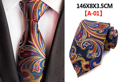 Corbata Jacquard Paisley Europeo Americana para Hombre - Image 22