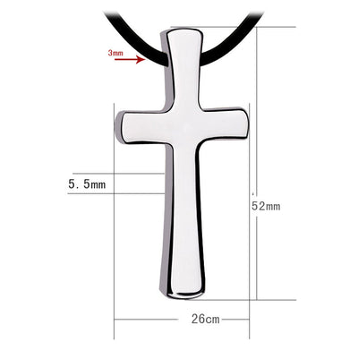 Dije Cruz de Tungsteno Dorado Brillo Jesús - Image 4