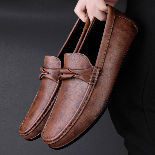 Zapatos Casual Slip-On de Cuero Genuino para Hombre